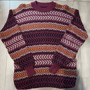 Vintage striped knitted crewneck